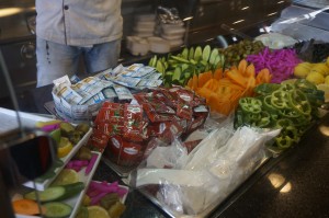Display makanan.